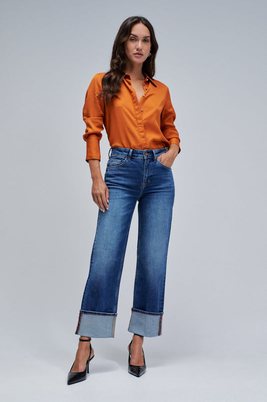 Salsa Tailored High Rise Straight Leg Jeans