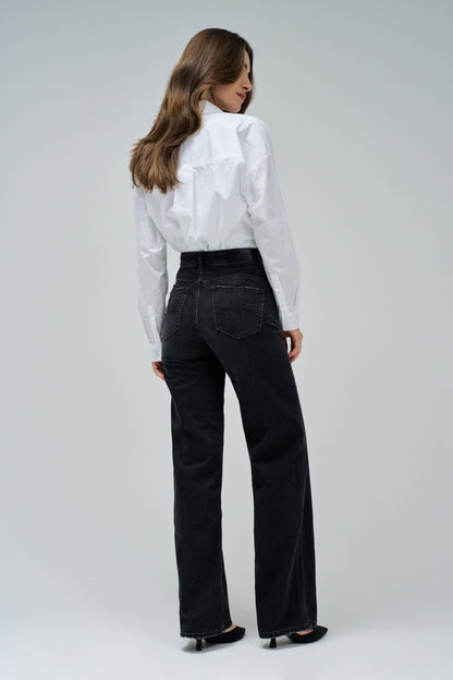 Salsa Faith Wide Leg Jean - Black