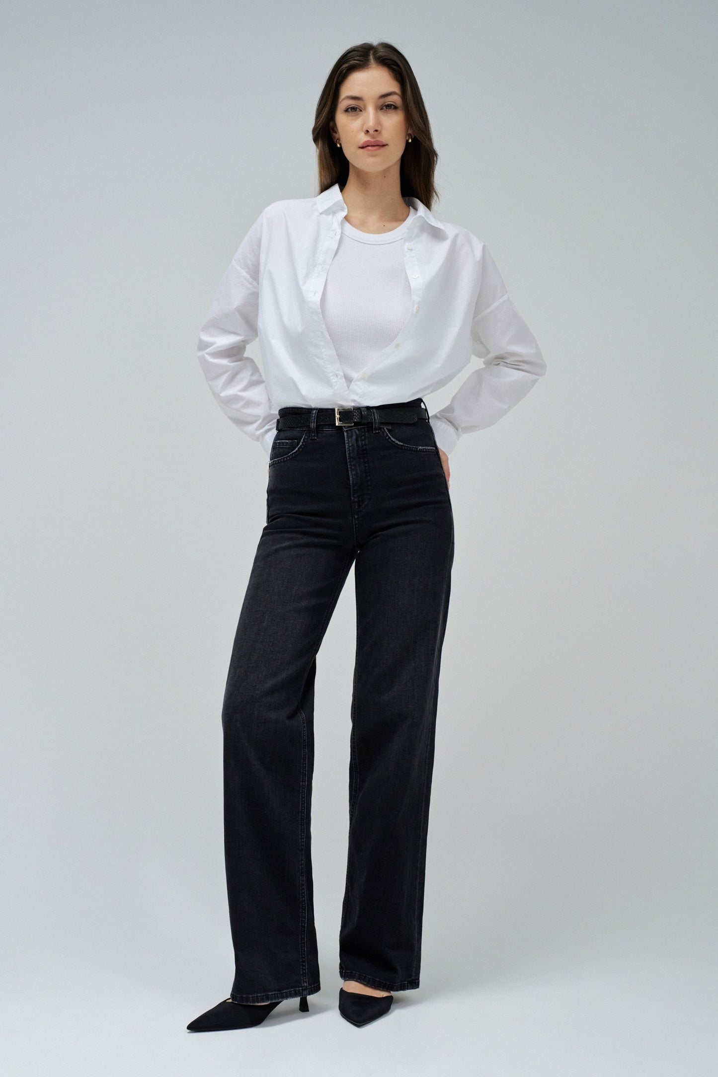 Salsa Faith Wide Leg Jean - Black