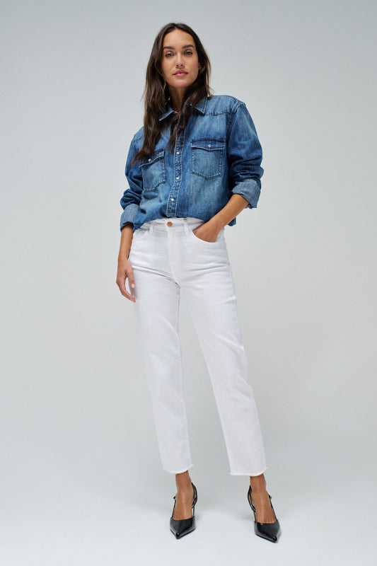 Salsa Jeans Tailored High Rise Cropped Slim Leg