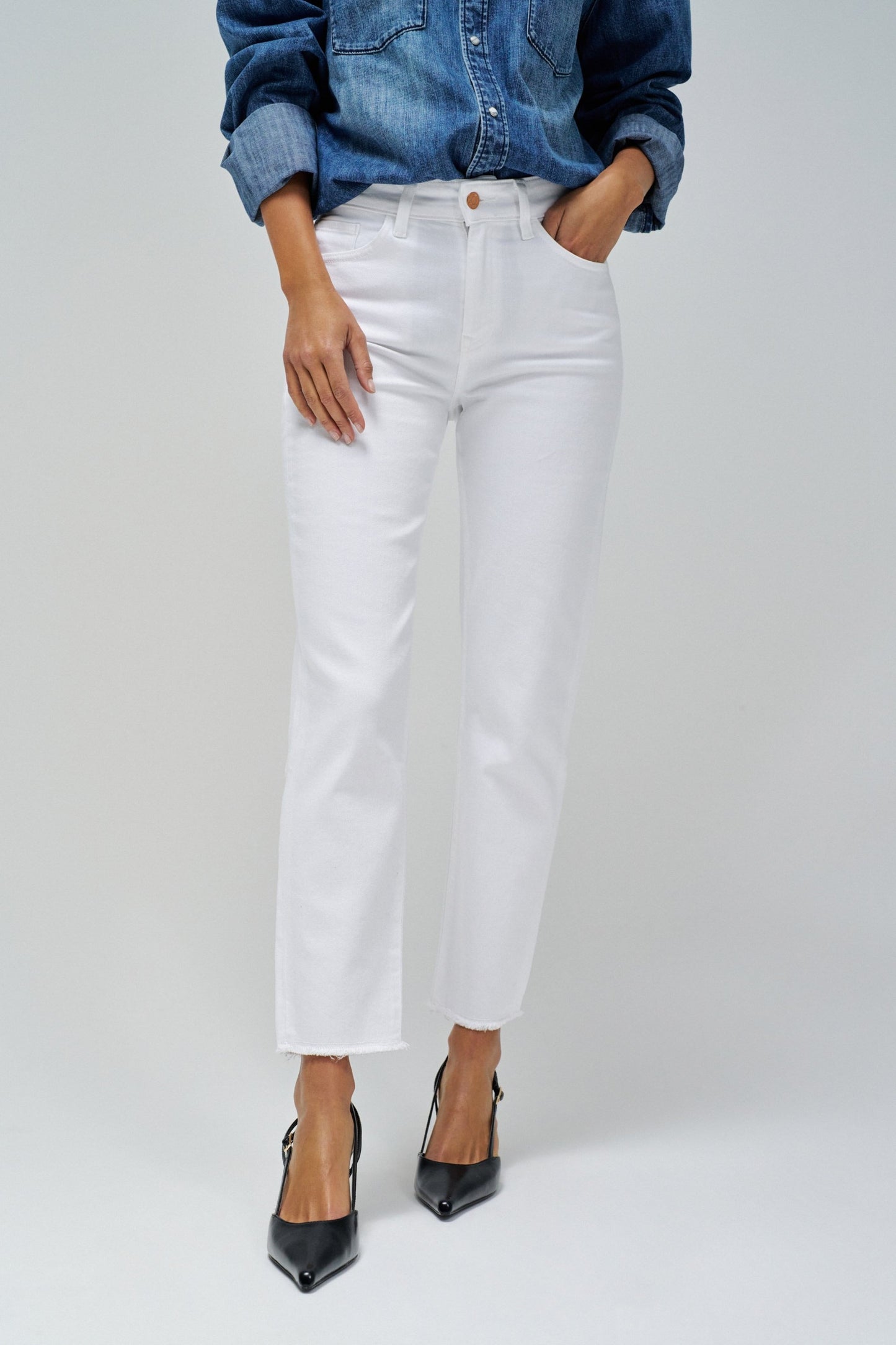 Salsa Jeans Tailored High Rise Cropped Slim Leg