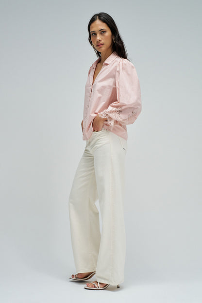 Salsa Jeans Lace Detail Blouse - Pink