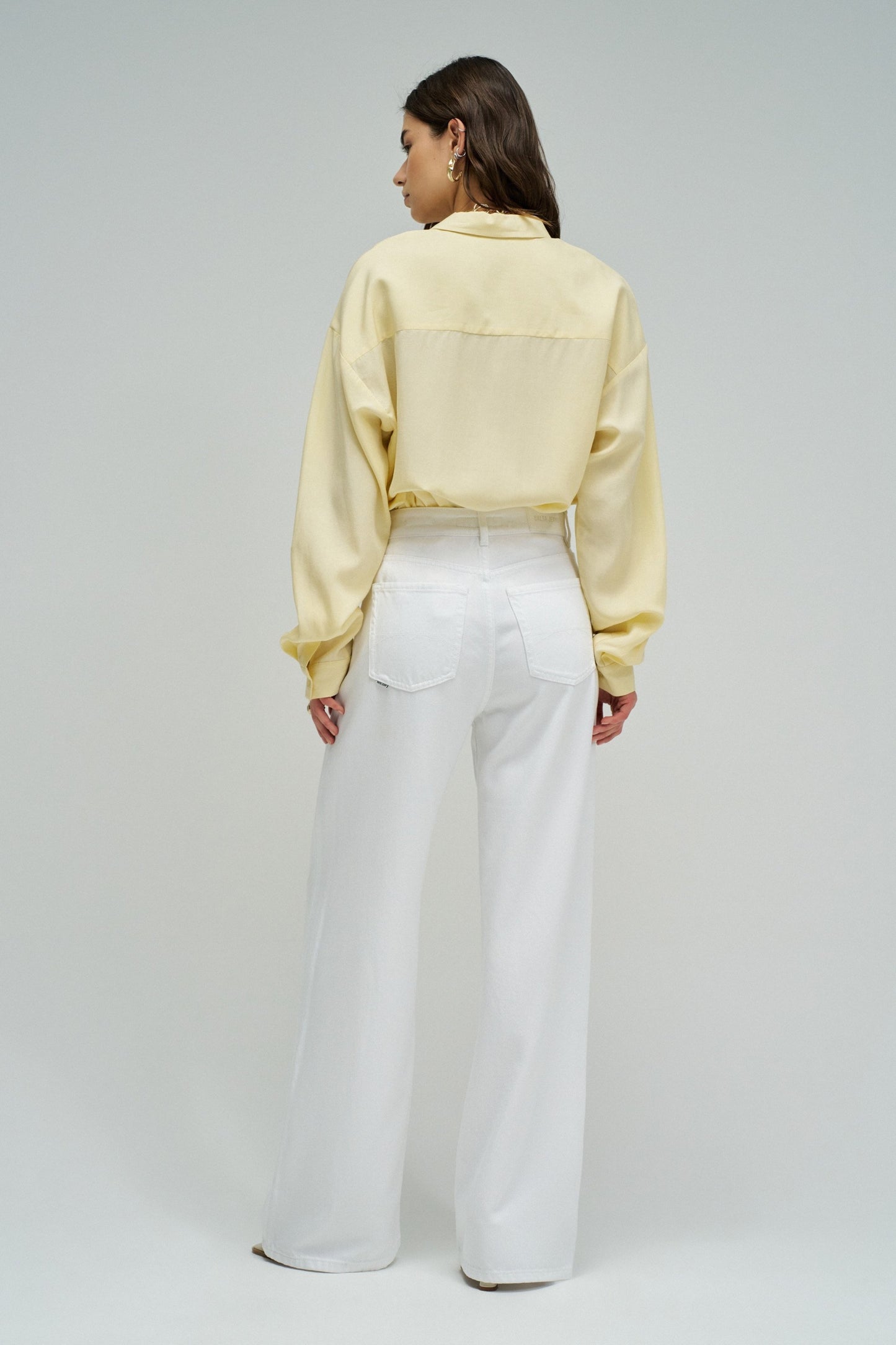 Salsa Super High Waist Wide leg - White