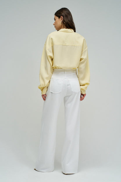 Salsa Super High Waist Wide leg - White