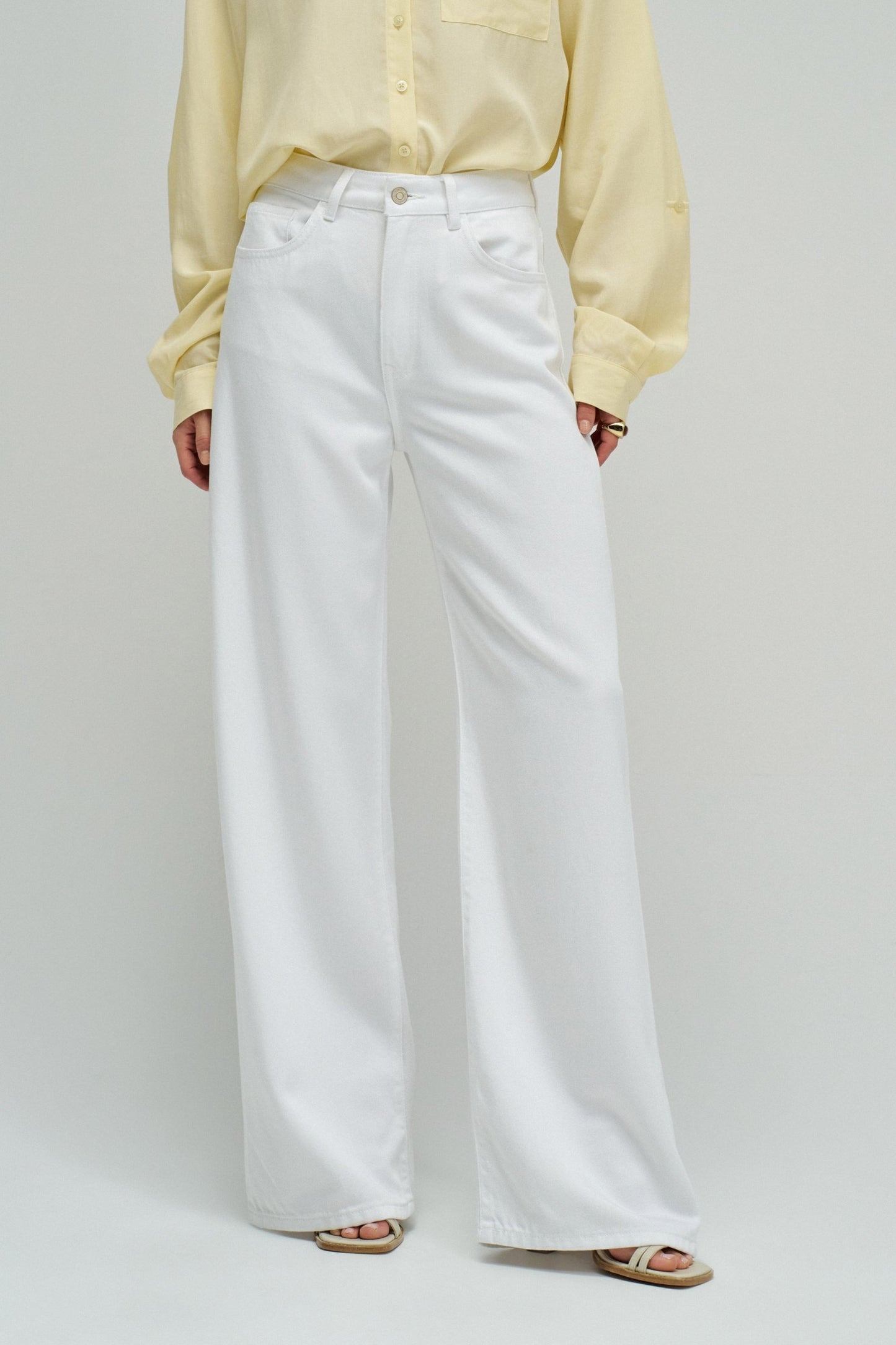 Salsa Super High Waist Wide leg - White