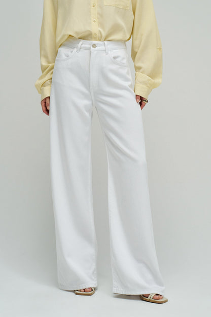 Salsa Super High Waist Wide leg - White