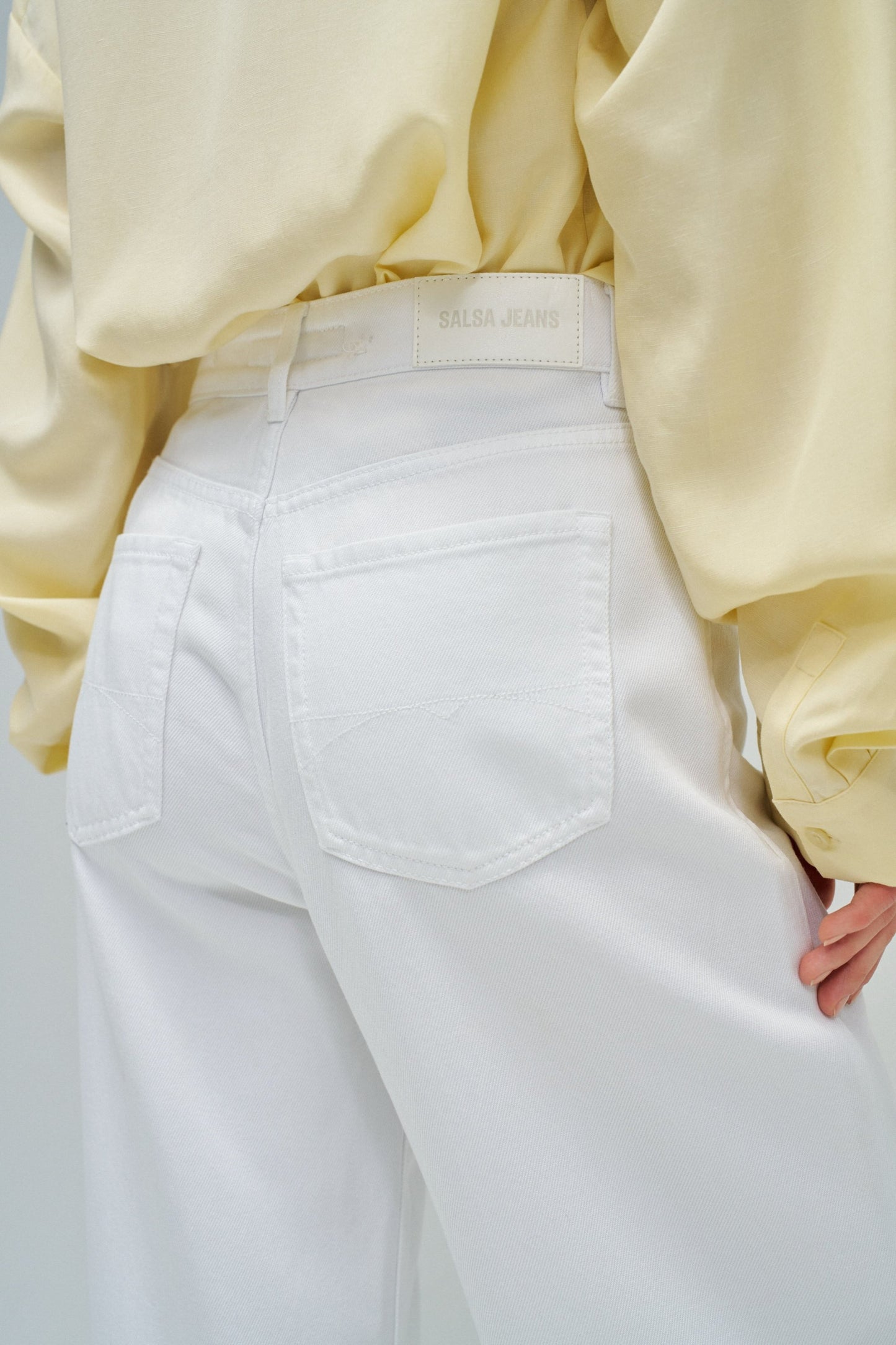 Salsa Super High Waist Wide leg - White