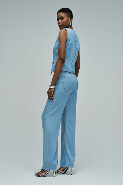 Salsa Denim Waistcoat - Light Blue