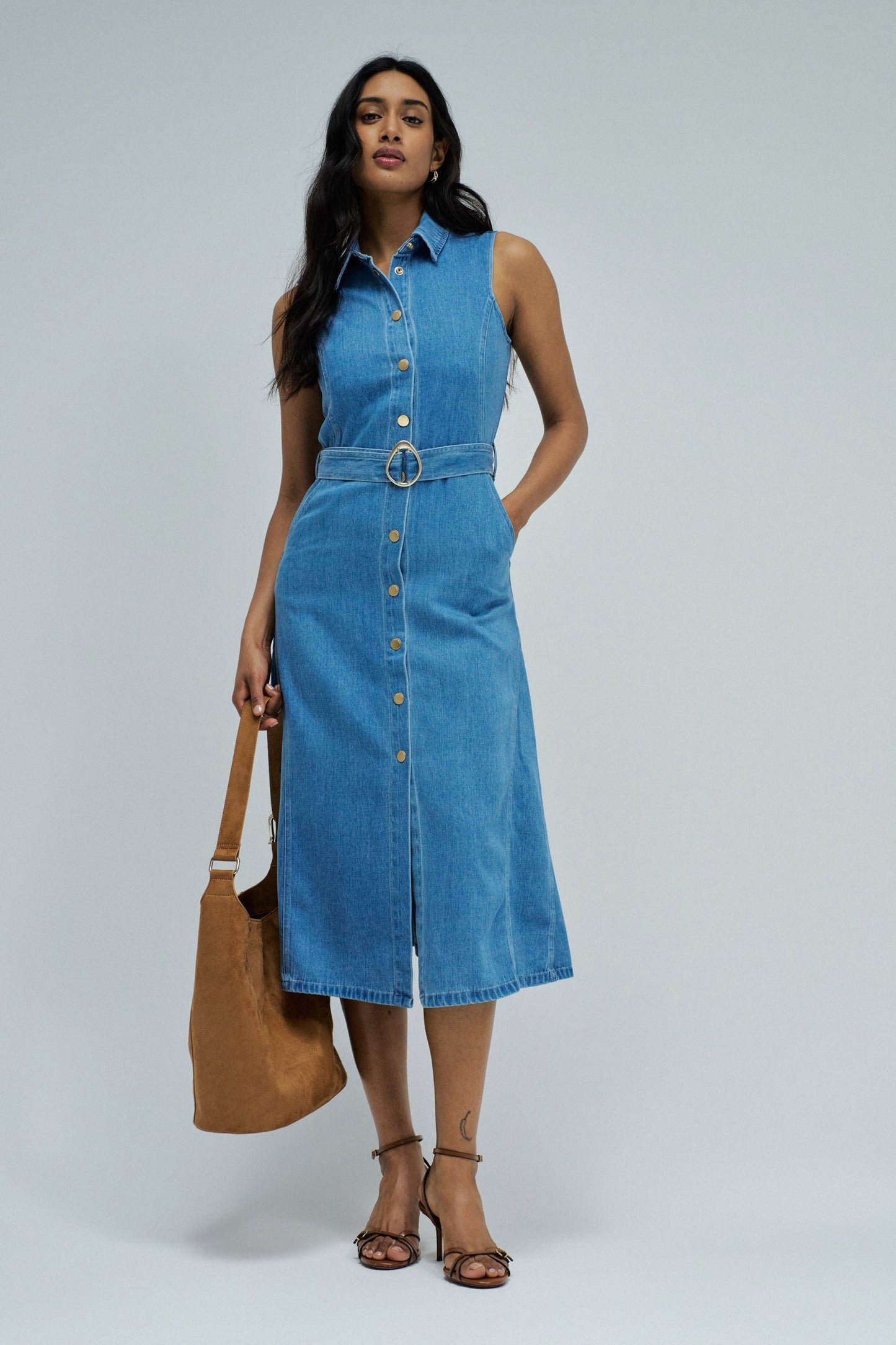Salsa Jeans Denim Midi Dress