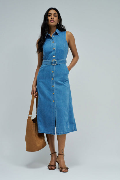 Salsa Jeans Denim Midi Dress