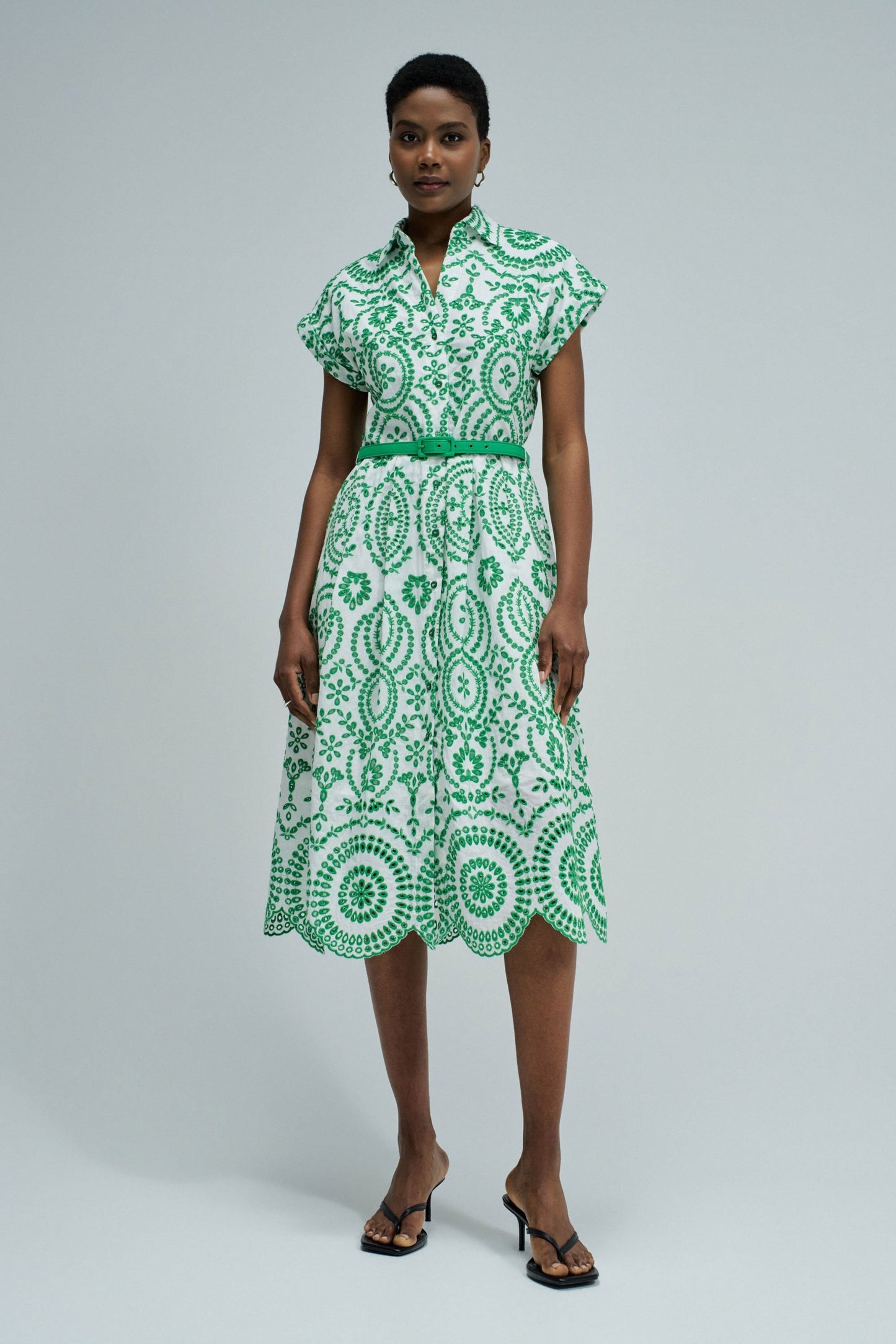 Salsa Jeans Embroidery Dress - Green