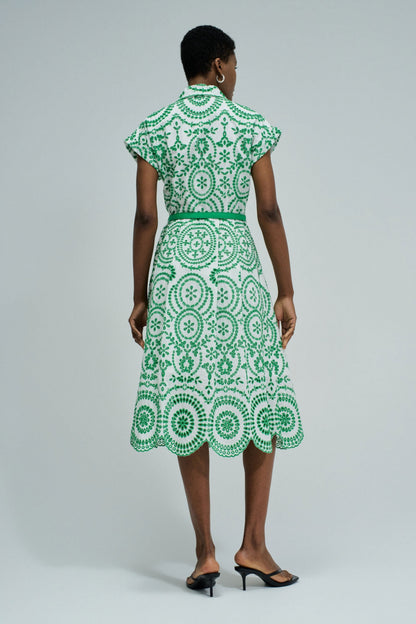 Salsa Jeans Embroidery Dress - Green