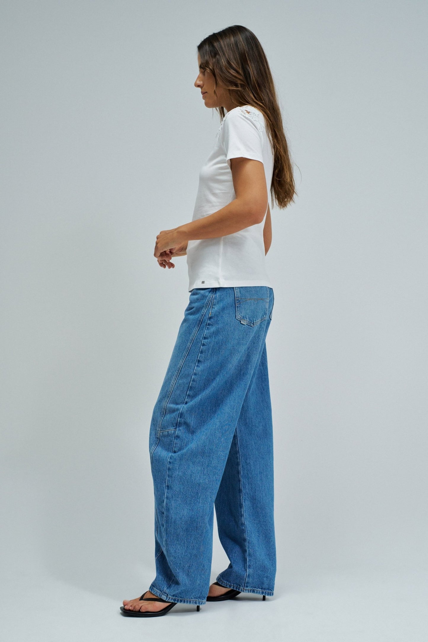 Salsa  Jeans Lace Detail T-Shirt - White