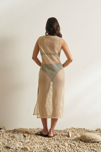 Salsa Crochet Dress - Gold