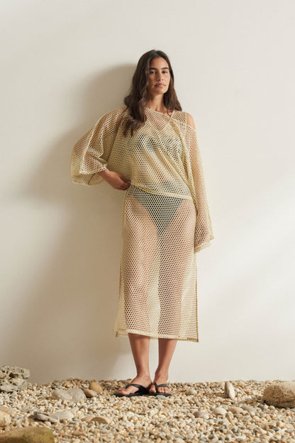 Salsa Crochet Dress - Gold