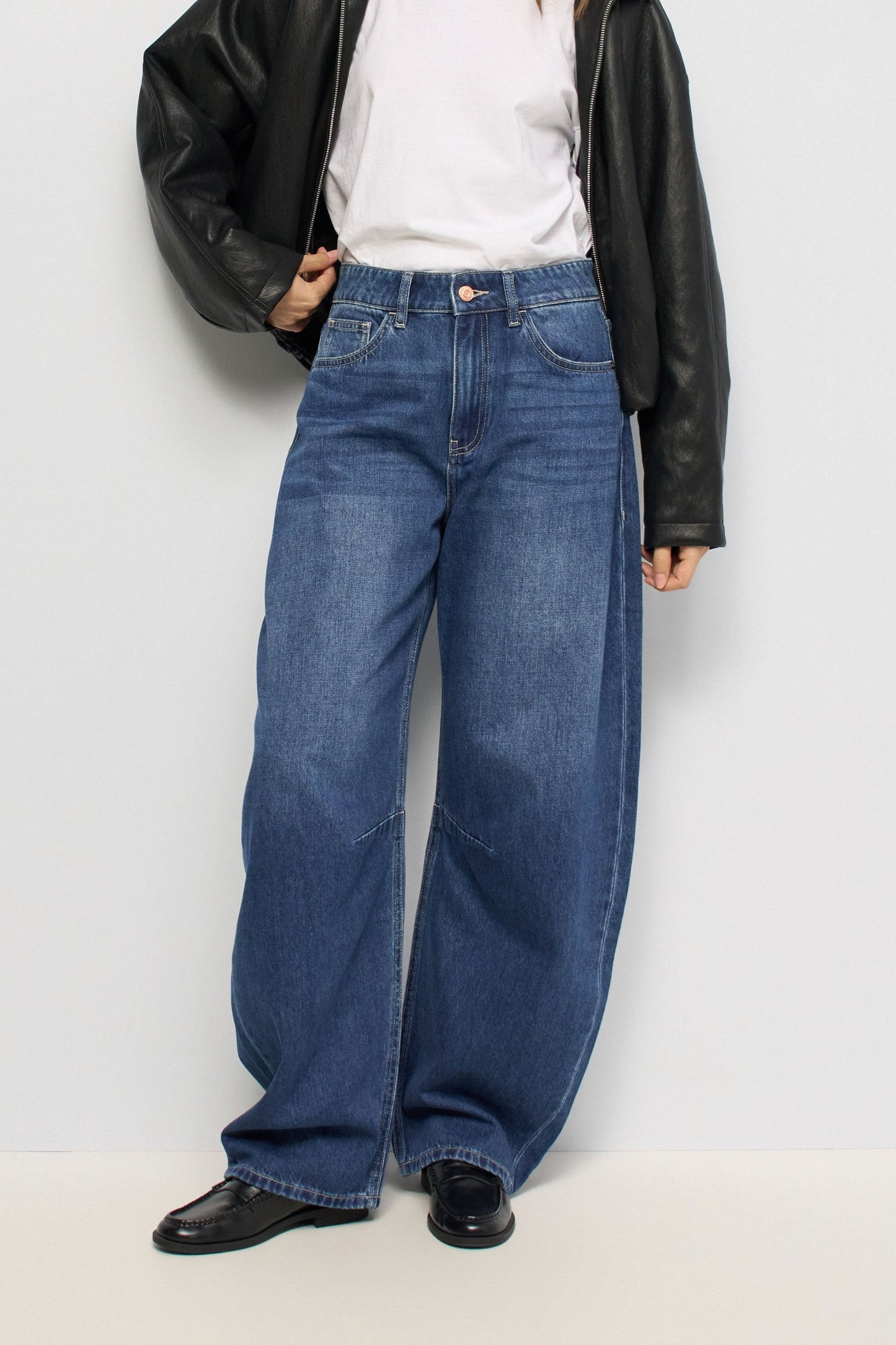 Salsa Denim Tailored High Rise Barrel Leg - Blue