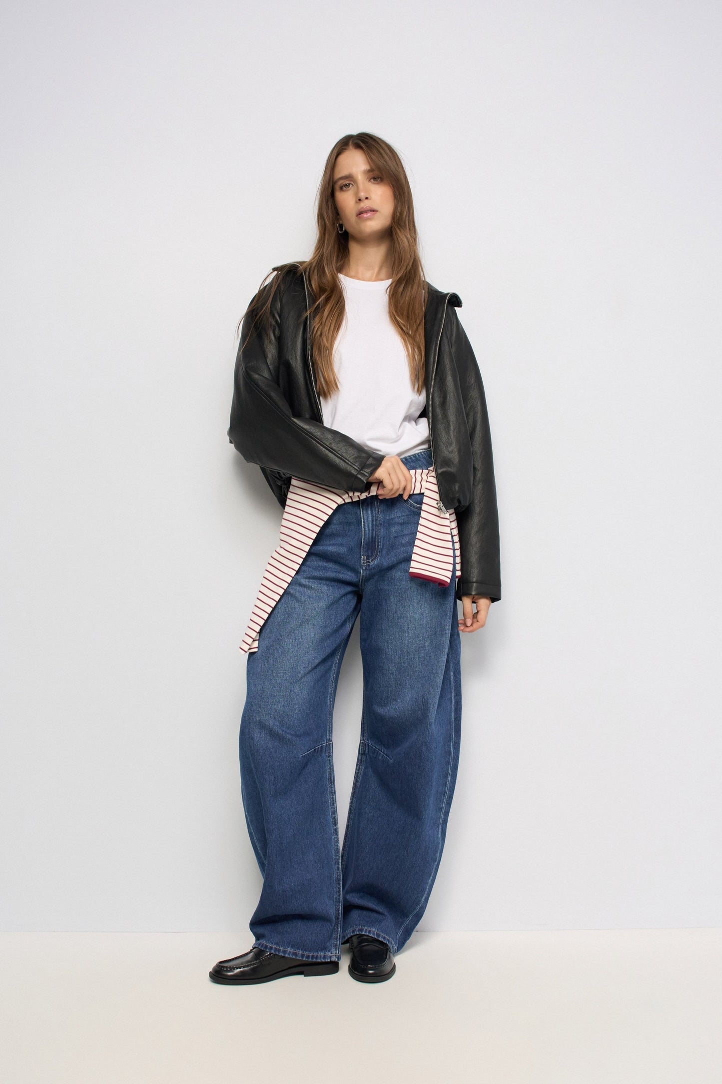 Salsa Denim Tailored High Rise Barrel Leg - Blue