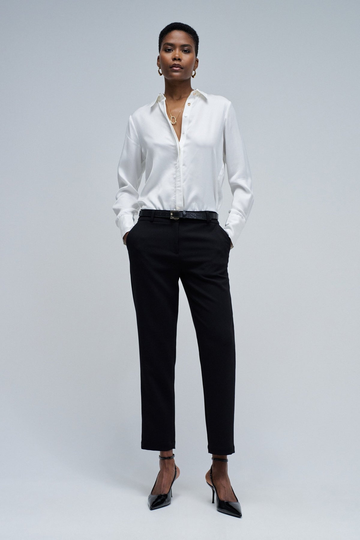 Salsa Jeans Slim Fit Chino Trousers - Black