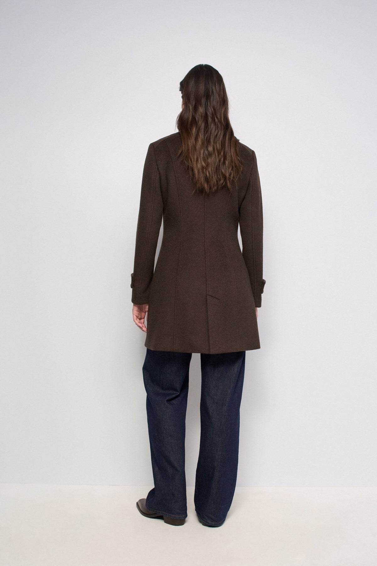 Salsa Jeans Grace Wool Blend Coat - Brown