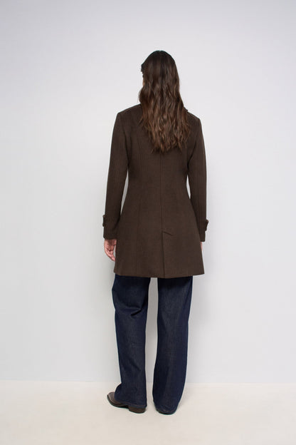 Salsa Jeans Grace Wool Blend Coat - Brown