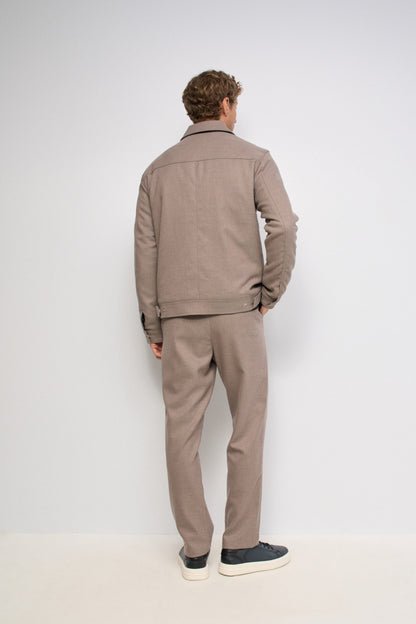 Salsa Wool Blend Bomber Jacket - Taupe