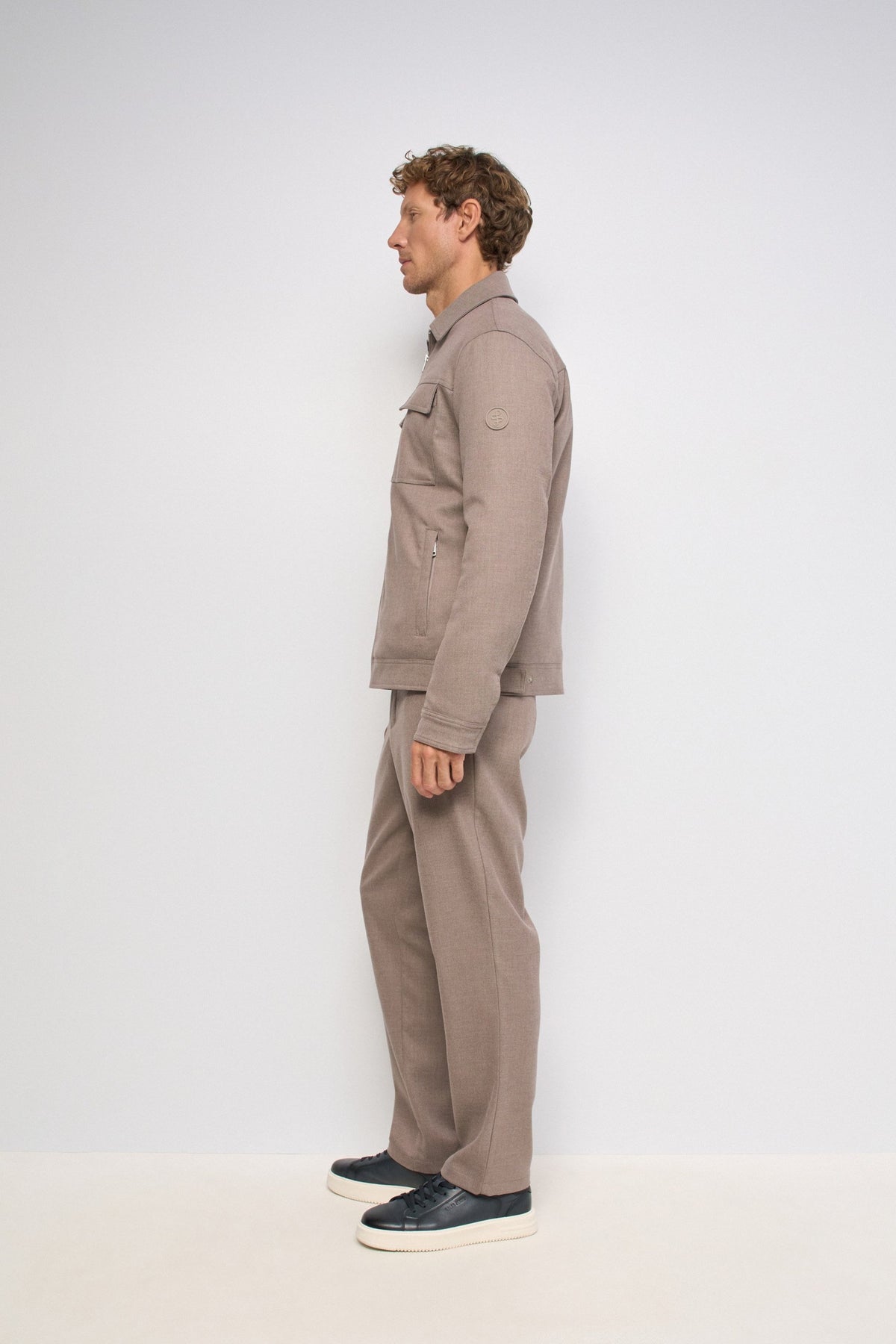 Salsa Wool Blend Bomber Jacket - Taupe