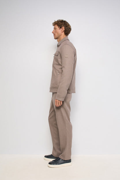 Salsa Wool Blend Bomber Jacket - Taupe