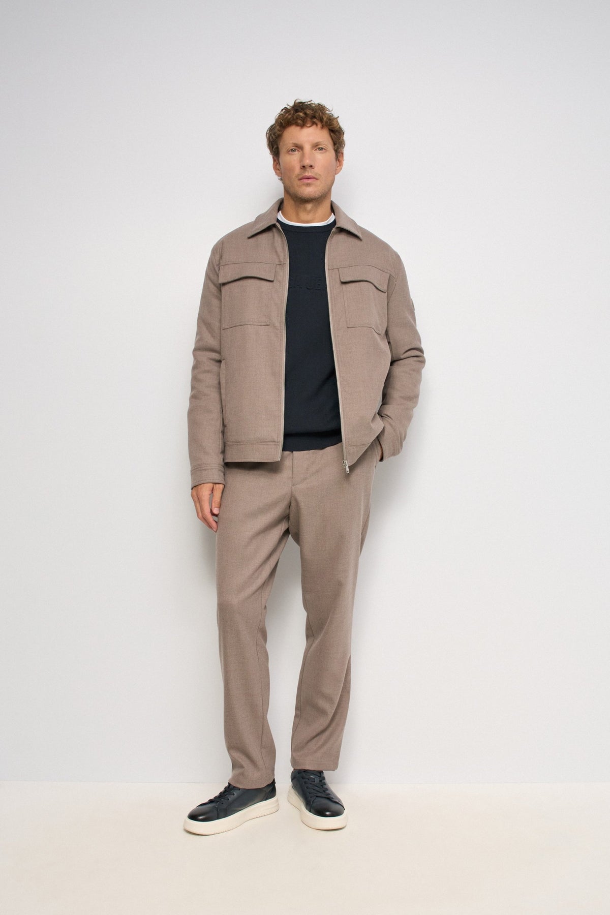 Salsa Wool Blend Bomber Jacket - Taupe