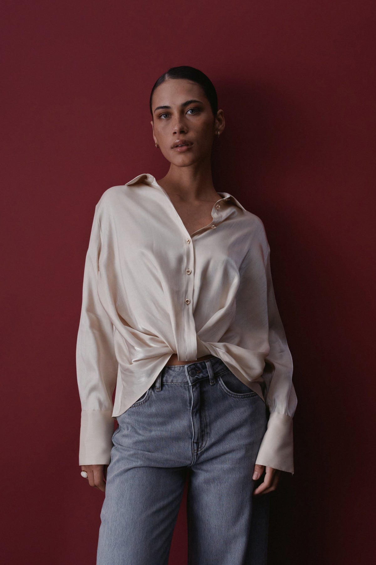 Salsa Jeans Shimmer Blouse - Champagne