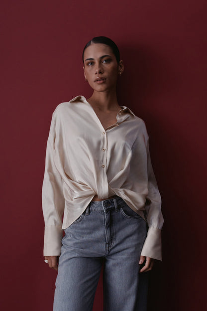 Salsa Jeans Shimmer Blouse - Champagne