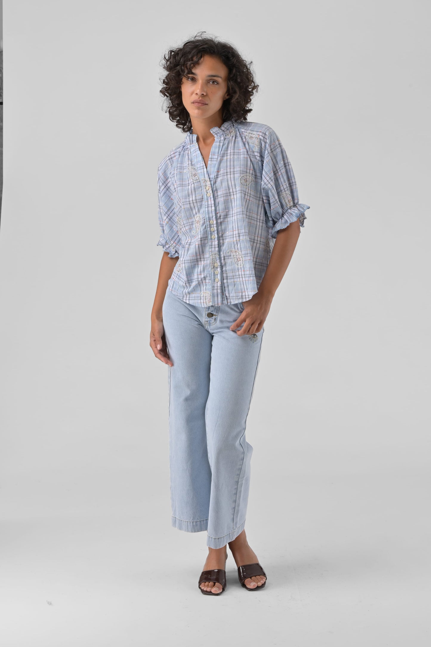 ORFEO Clery Check Shirt - Blue