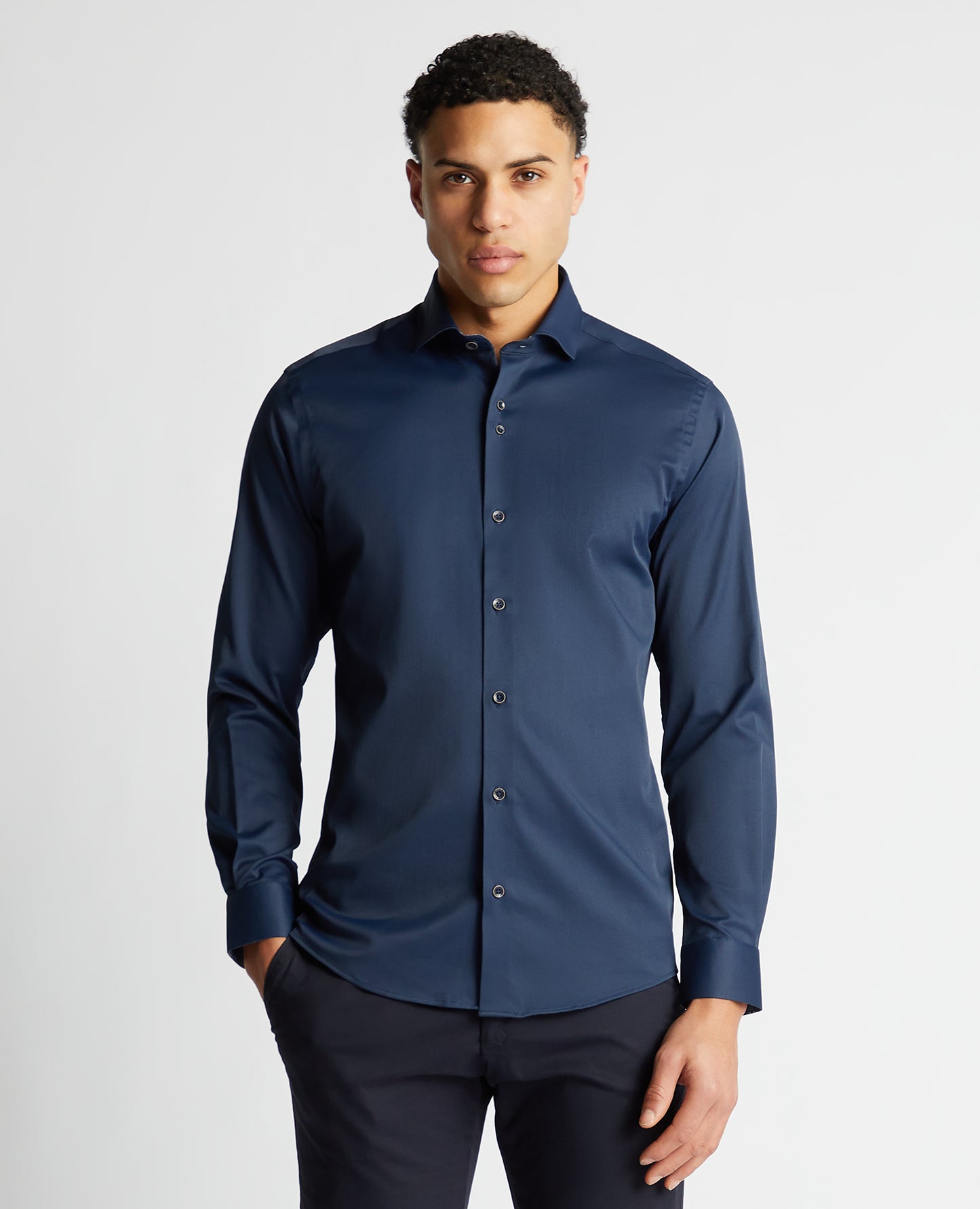 Remus Uomo Frank Tapered Shirt - Navy