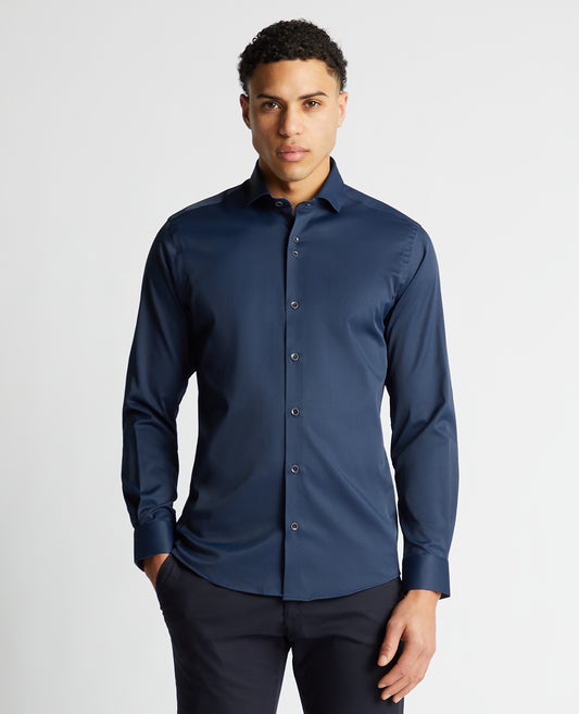 Remus Uomo Frank Tapered Shirt - Navy