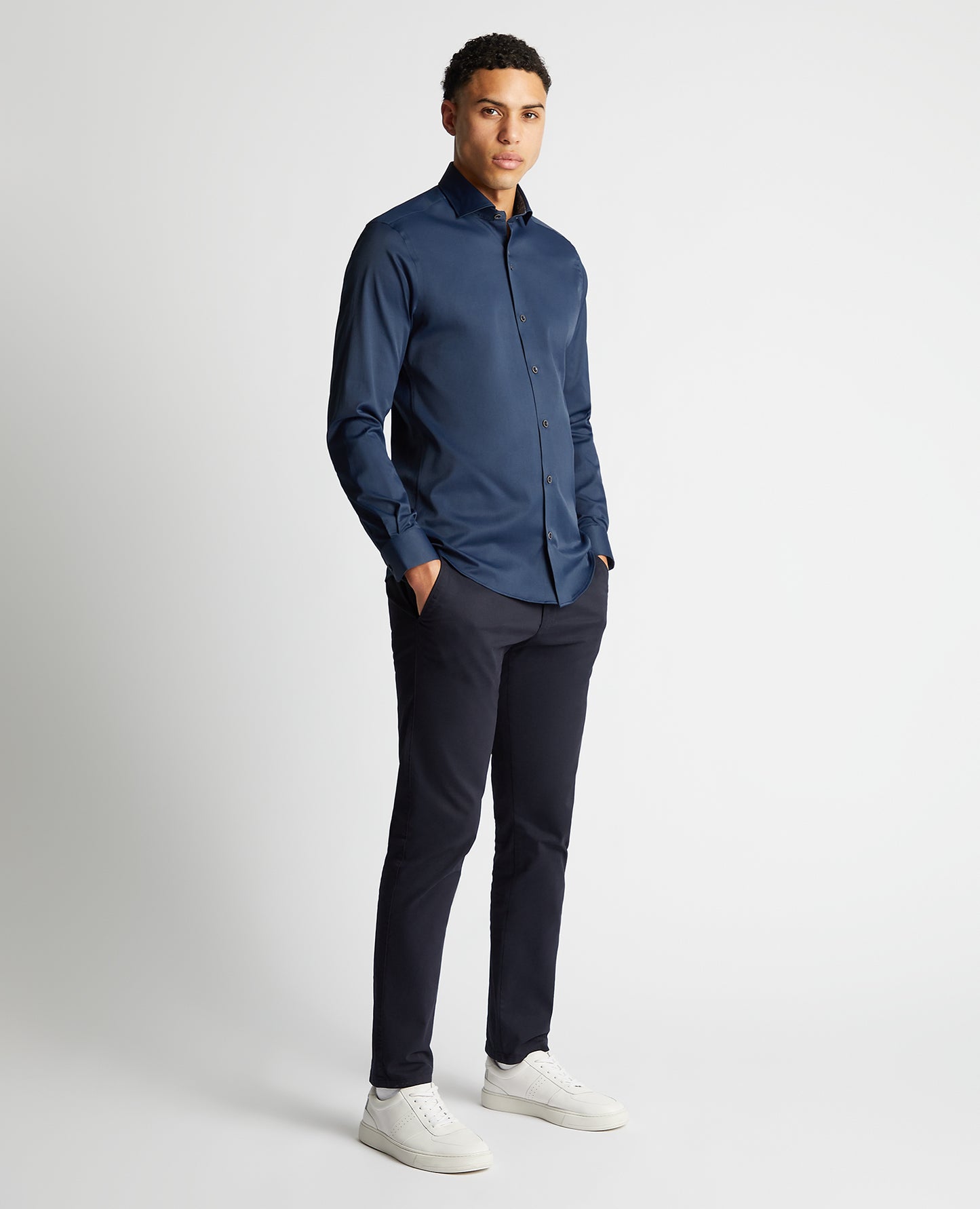 Remus Uomo Frank Tapered Shirt - Navy