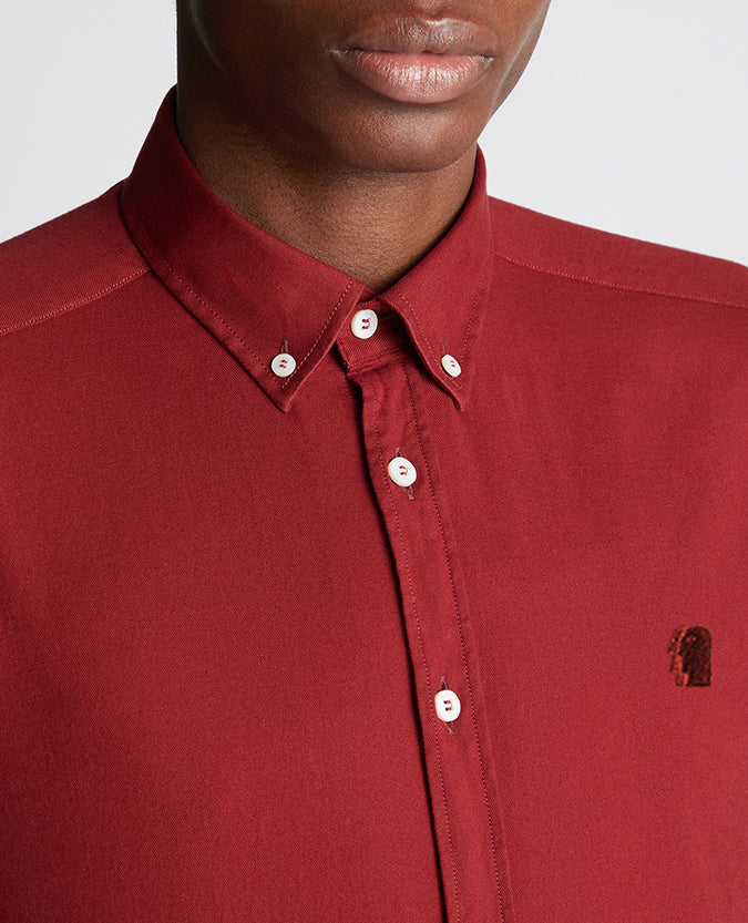 Remus Uomo Ashton Slim Shirt - Burgundy