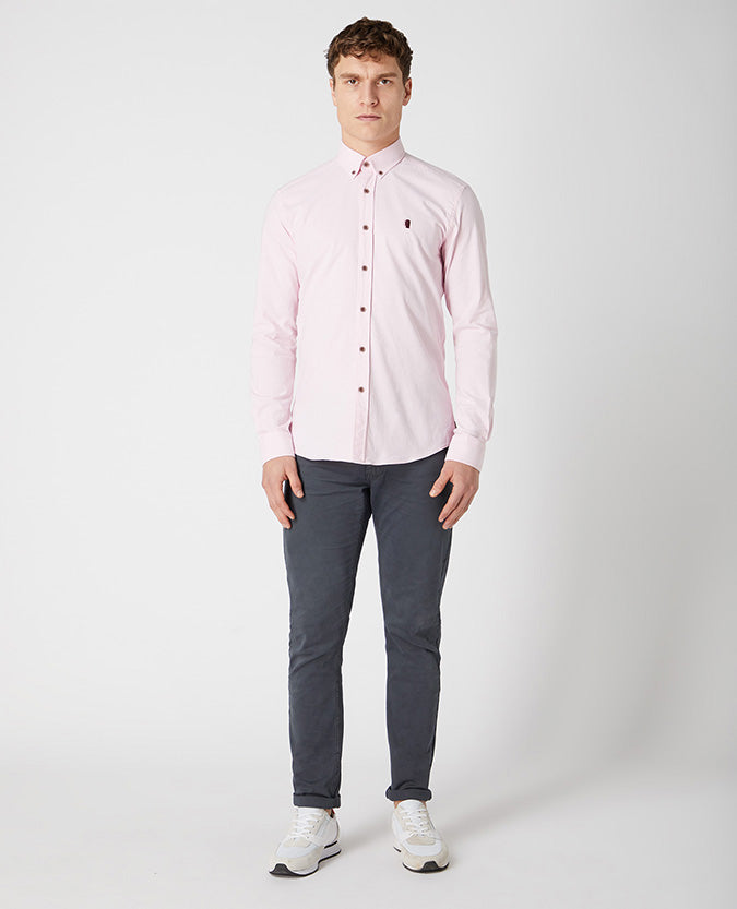 Remus Uomo Ashton Slim Fit Cotton Shirt - Pink