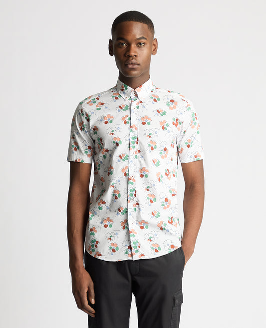 Remus Uomo Short-Sleeve Shirt -  Abstract Floral