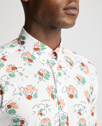 Remus Uomo Short-Sleeve Shirt -  Abstract Floral