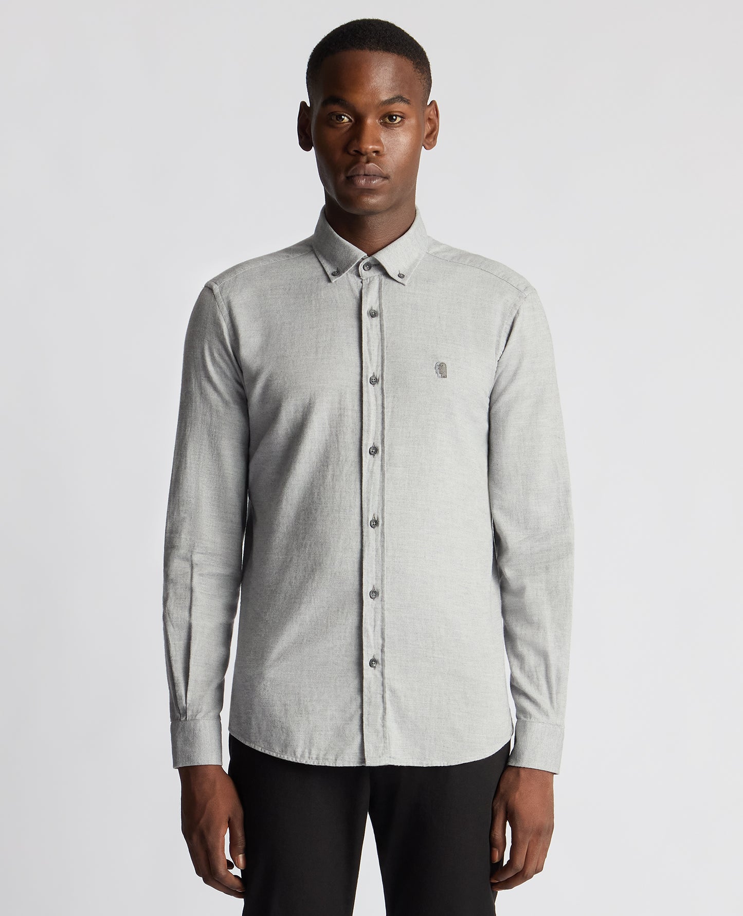 Remus Uomo Tapered Parker Causal Shirt - Grey