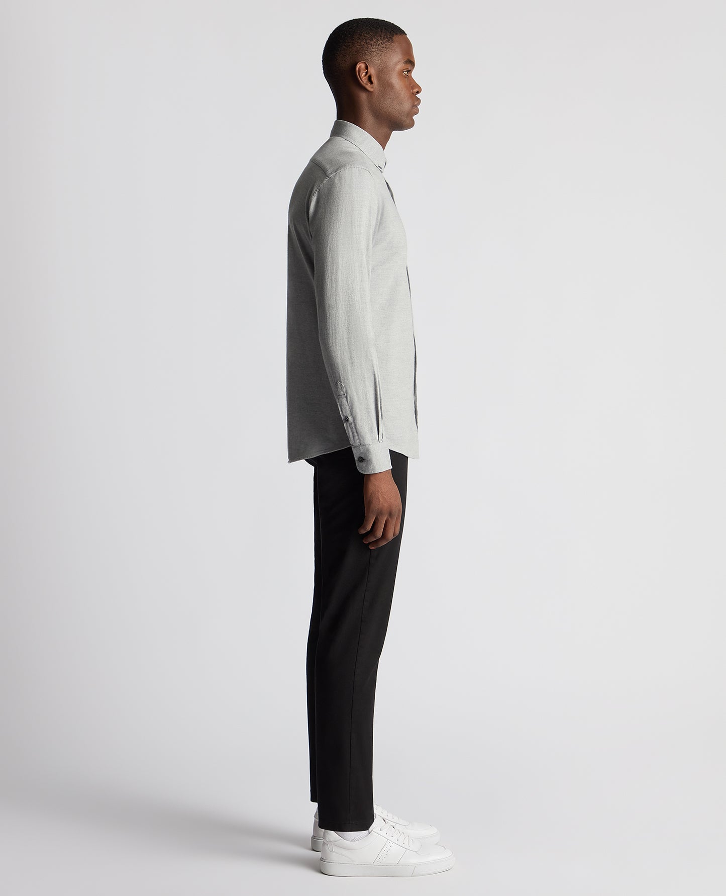 Remus Uomo Tapered Parker Causal Shirt - Grey