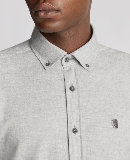 Remus Uomo Tapered Parker Causal Shirt - Grey