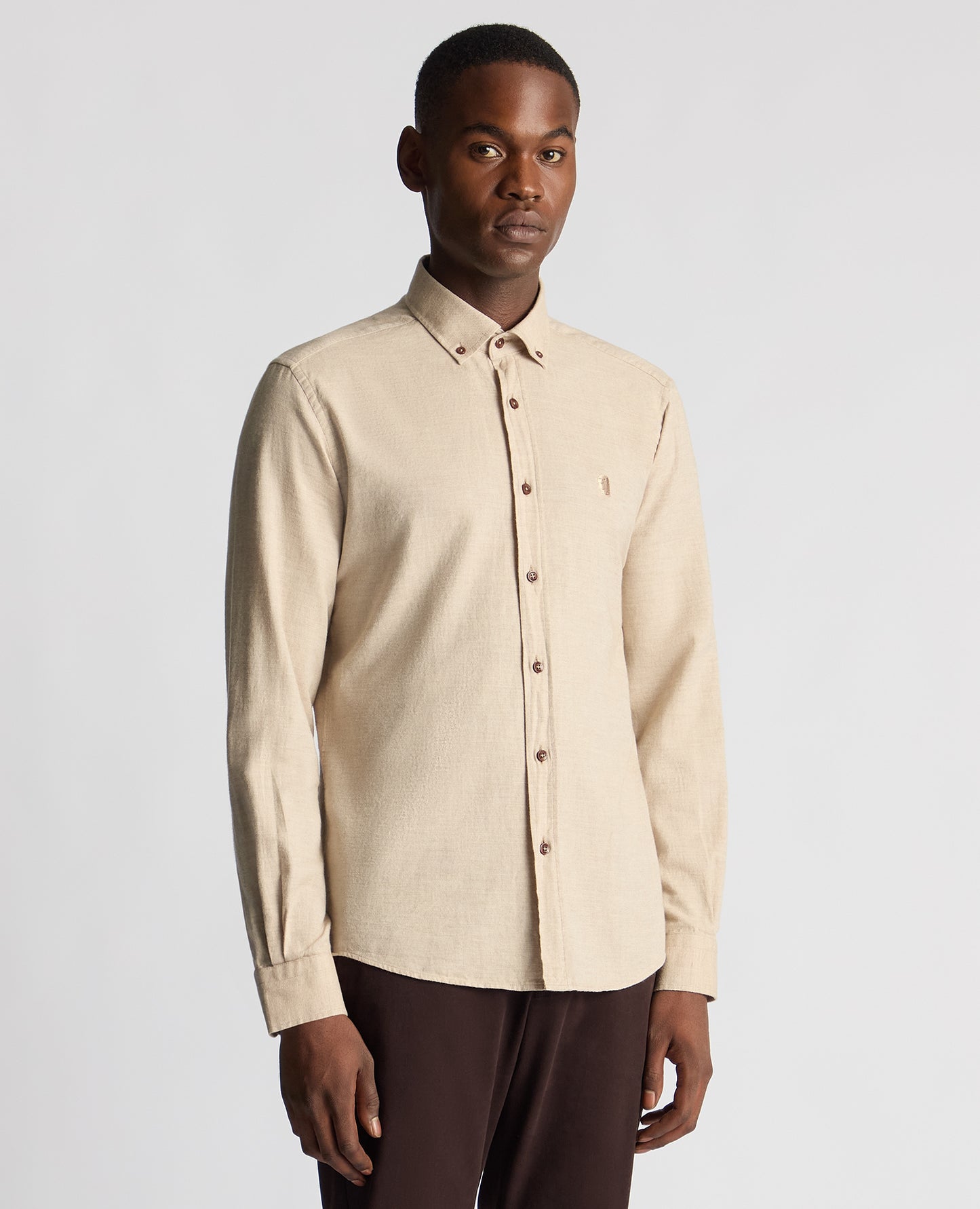 Remus Uomo Tapered Parker Causal Shirt - Beige