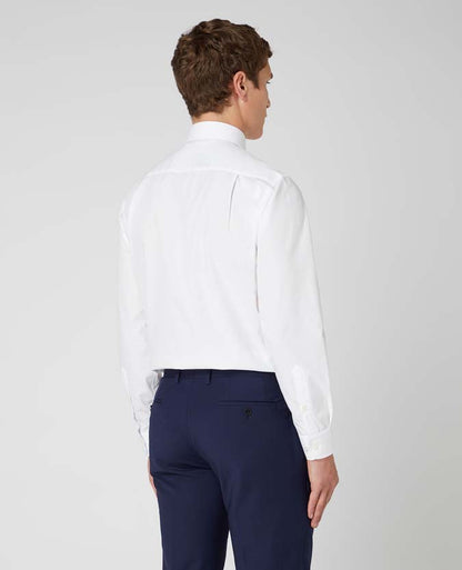 Remus Uomo London Parker Relaxed Fit Cotton-Blend Shirt - White