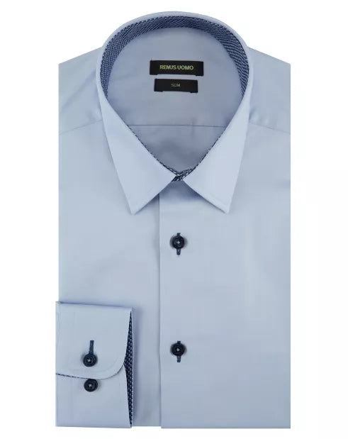 Remus Uomo Ashton Classic Slim Shirt - Blue
