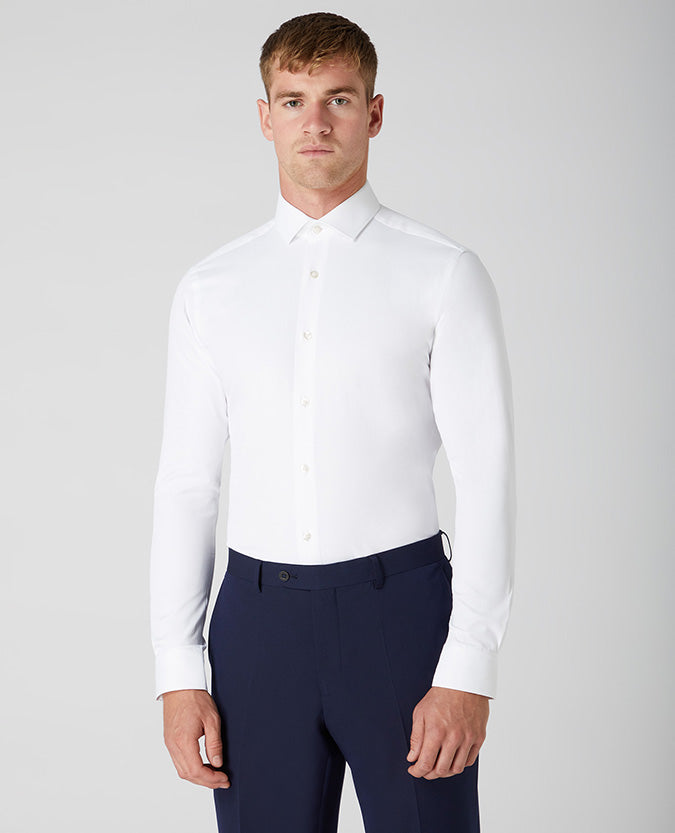 Remus Uomo Slim-Fit Kirk Formal White Shirt