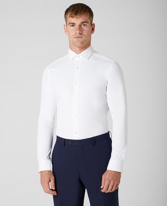Remus Uomo Slim-Fit Kirk Formal White Shirt