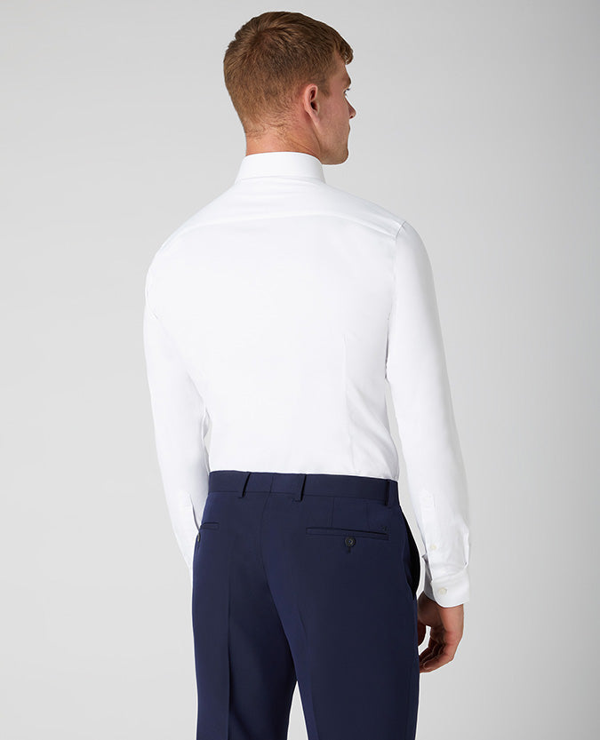 Remus Uomo Slim-Fit Kirk Formal White Shirt