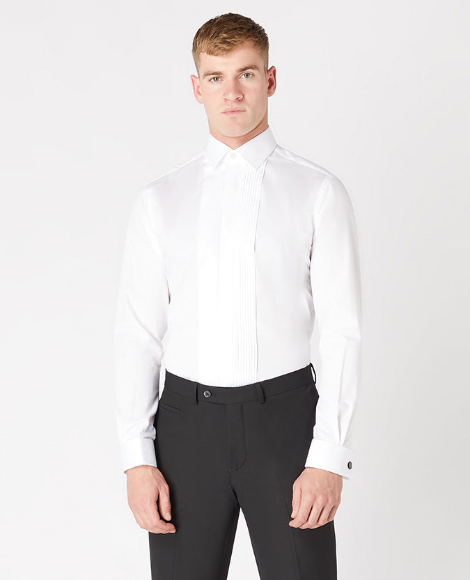 Remus Uomo Parker White Tuxedo Shirt