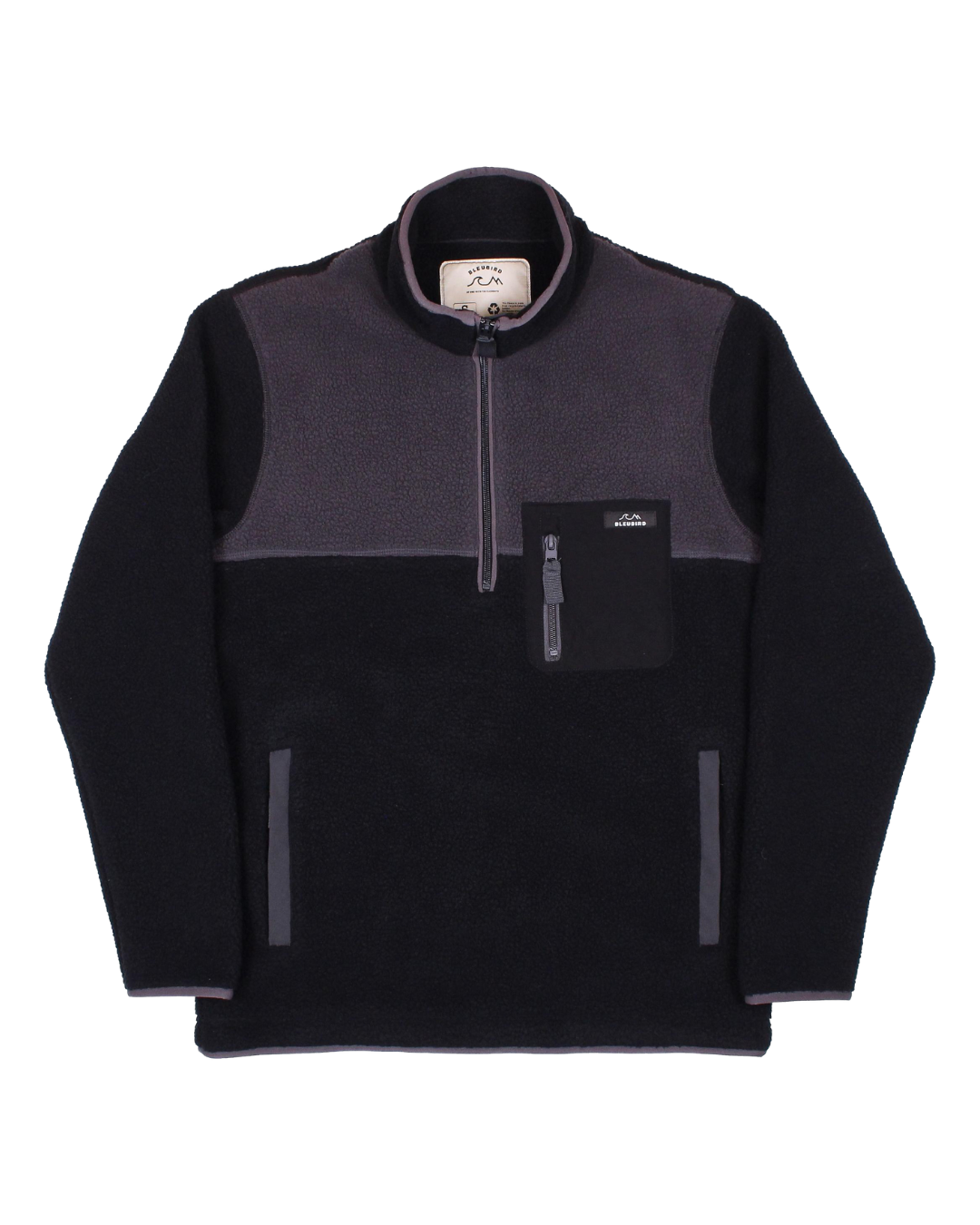 Bleubird Polar Fleece Half Zip - Charcoal