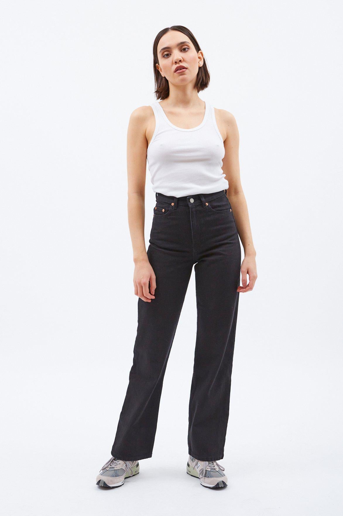 Dr.Denim Echo Black Straight Leg Jeans